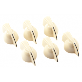 Fender Chicken Head Amplifier Knobs, (6), Cream - 1