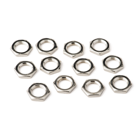 Fender Amplifier Jack Nuts, Hex 7/16 - 20 X 1/8, Nickel (12) - 1
