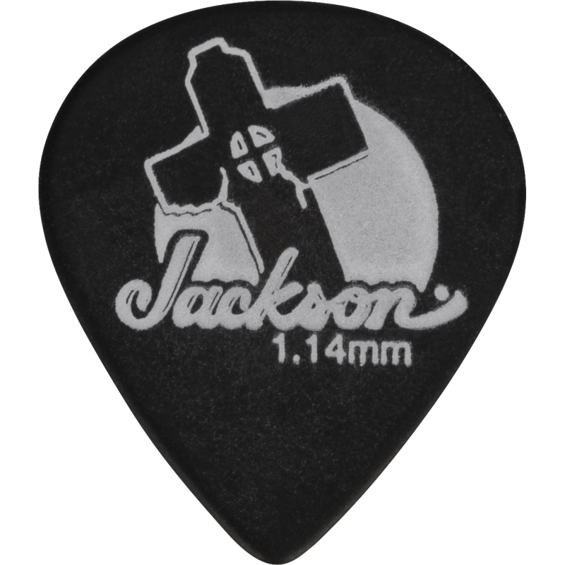 Jackson 551 Leaning Cross Picks, Black, Extra Heavy 1.14mm - 1
