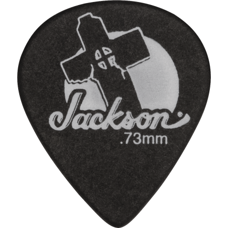 Jackson 551 Leaning Cross Picks, Black, Medium .73mm - 1