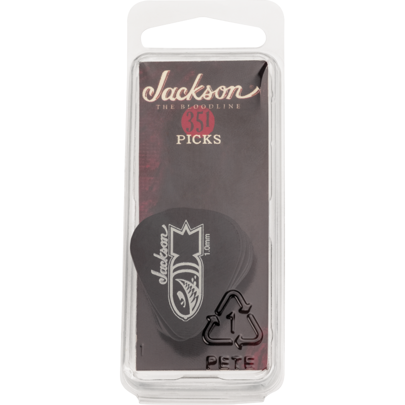 Jackson 351 Bomb Picks, Black, Heavy 1mm - 1