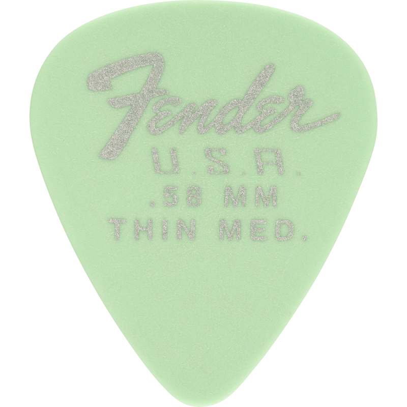 Fender Dura-Tone 351 Shape, .58, Surf Green, 12-Pack - 1 Fender Dura-Tone 351 Shape, .58, Surf Green, 12-Pack - 1