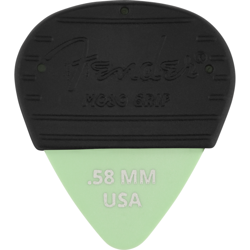 Fender Mojo Grip Picks, Dura-Tone Delrin .58, 3-Pack - 1 Fender Mojo Grip Picks, Dura-Tone Delrin .58, 3-Pack - 1