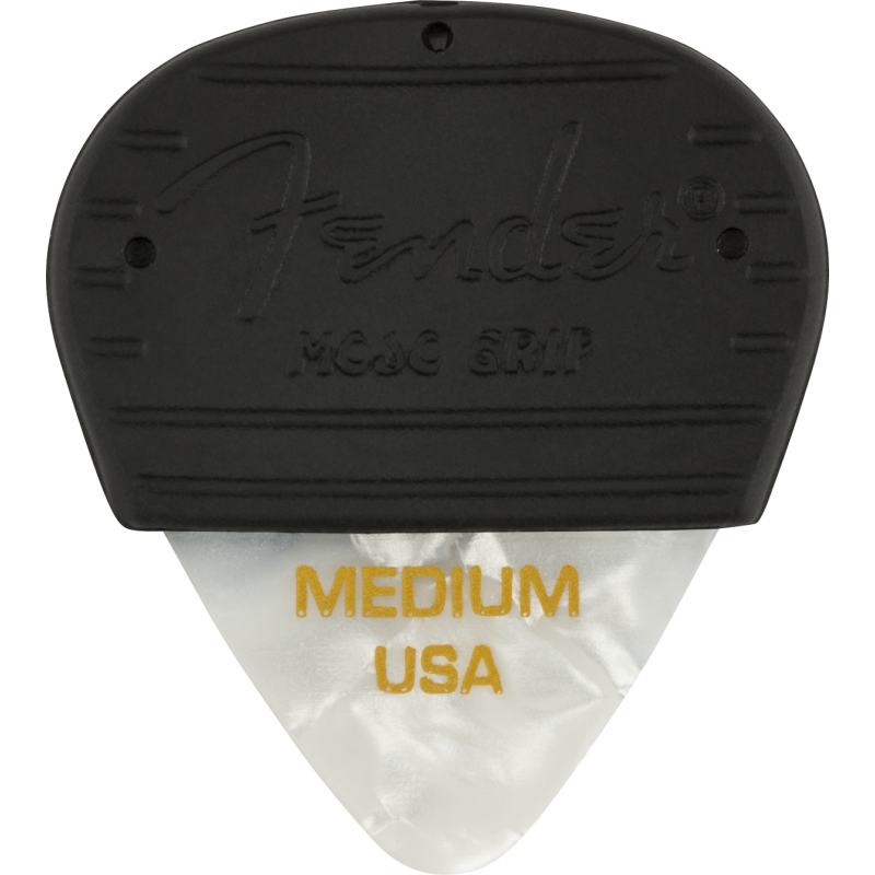 Fender Mojo Grip Picks, Celluloid, Medium, 3-Pack, White Moto - 1 Fender Mojo Grip Picks, Celluloid, Medium, 3-Pack, White Moto - 1