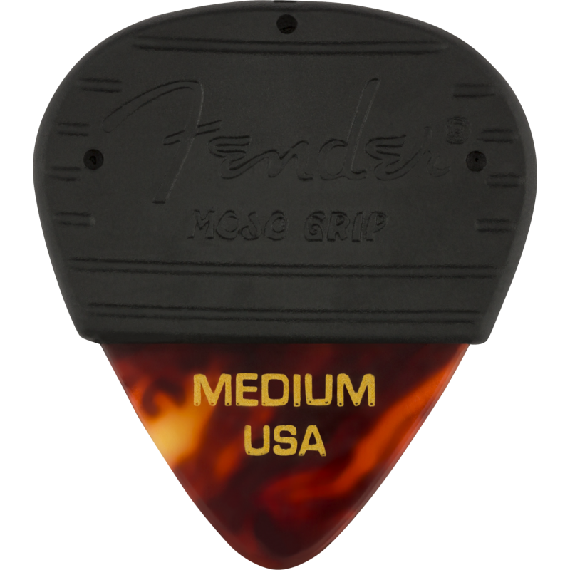 Fender Mojo Grip Picks, Celluloid, Medium, 3-Pack, Tortoiseshell - 1