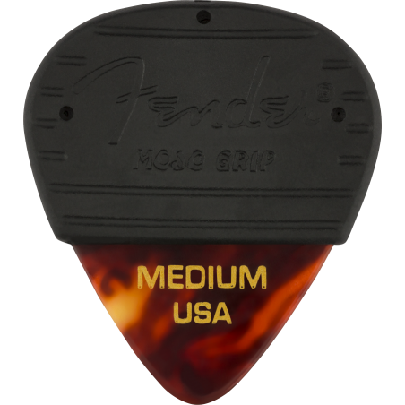 Fender Mojo Grip Picks, Celluloid, Medium, 3-Pack, Tortoiseshell - 1