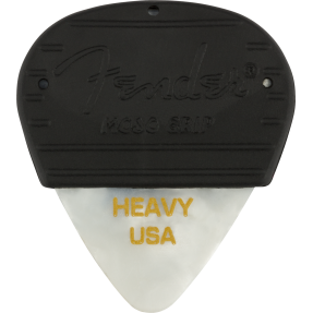Fender Mojo Grip Picks, Celluloid, Heavy, 3-Pack, White Moto - 1
