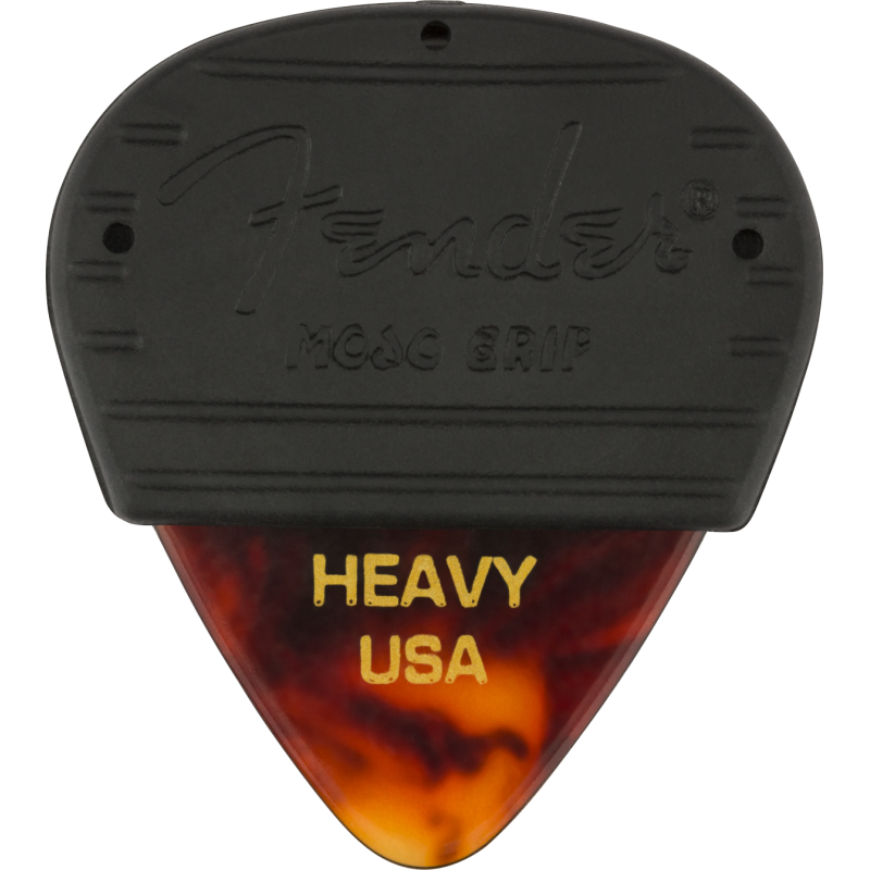 Fender Mojo Grip Picks, Celluloid, Heavy, 3-Pack, Tortoiseshell - 1 Fender Mojo Grip Picks, Celluloid, Heavy, 3-Pack, Tortoiseshell - 1