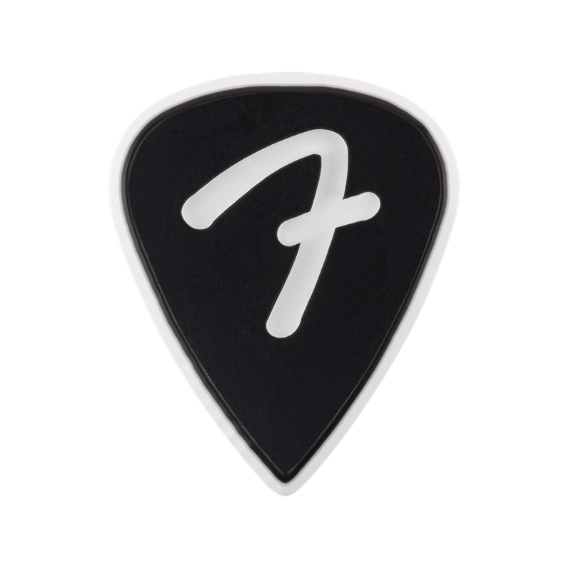 Fender F Grip 351 Picks, Black, (3) - 1 Fender F Grip 351 Picks, Black, (3) - 1