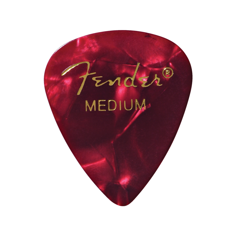 Fender Premium Celluloid 351 Shape Picks, Medium, Red Moto, 144-Pack - 1 Fender Premium Celluloid 351 Shape Picks, Medium, Red Moto, 144-Pack - 1
