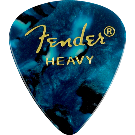 Fender Premium Celluloid 351 Shape Picks, Heavy, Ocean Turquoise, 144-Pack - 1