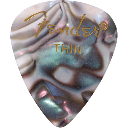 Fender Premium Celluloid 351 Shape Picks, Thin, Abalone, 144-Pack - 1