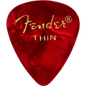 Fender Premium Celluloid 351 Shape Picks, Thin, Red Moto, 144-Pack - 1