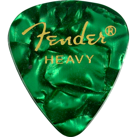 Fender Premium Celluloid 351 Shape Picks, Heavy, Green Moto, 144-Pack - 1