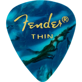 Fender Premium Celluloid 351 Shape Picks, Thin, Ocean Turquoise, 144-Pack - 1
