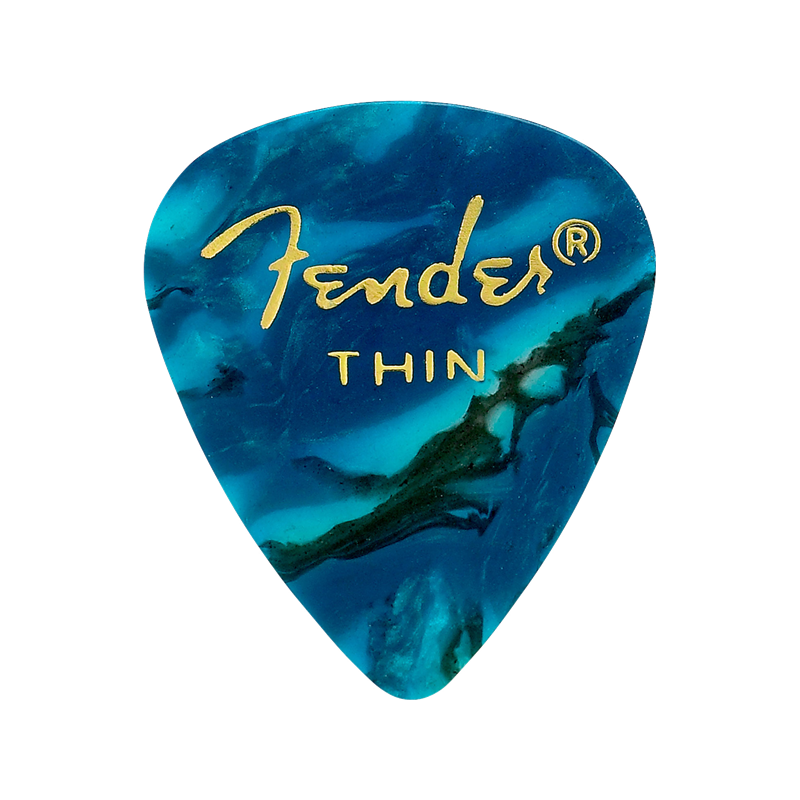 Fender Premium Celluloid 351 Shape Picks, Thin, Ocean Turquoise, 144-Pack - 1