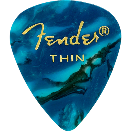 Fender Premium Celluloid 351 Shape Picks, Thin, Ocean Turquoise, 144-Pack - 1