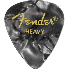 Fender Premium Celluloid 351 Shape Picks, Heavy, Black Moto, 12-Pack - 1