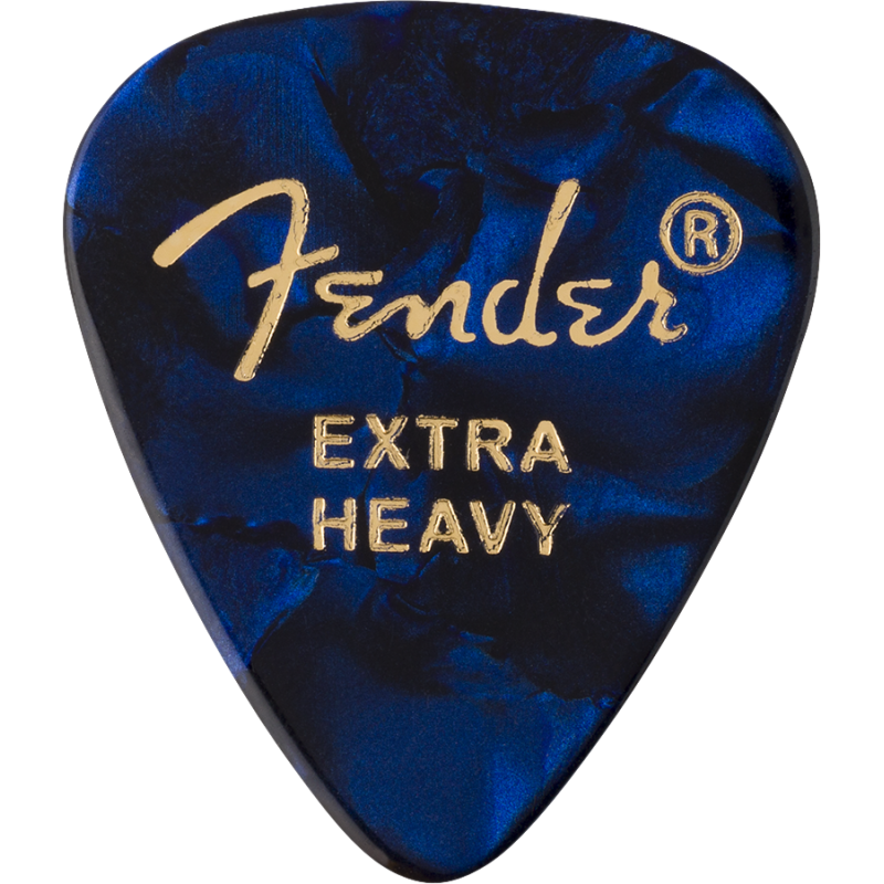 Fender 351 Shape Premium Picks, Extra Heavy, Blue Moto, 12 Count - 1 Fender 351 Shape Premium Picks, Extra Heavy, Blue Moto, 12 Count - 1