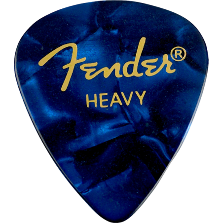 Fender Premium Celluloid 351 Shape Picks, Heavy, Blue Moto, 12-Pack - 1