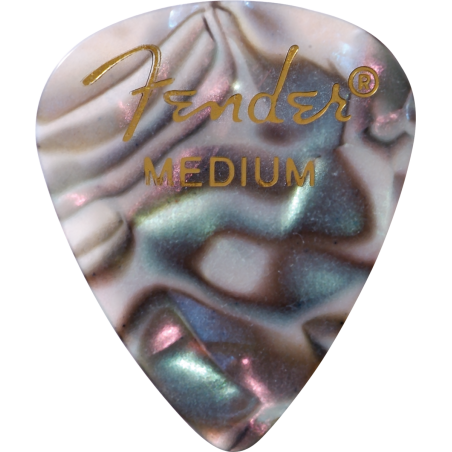 Fender Premium Celluloid 351 Shape Picks, Medium, Abalone, 12-Pack - 1