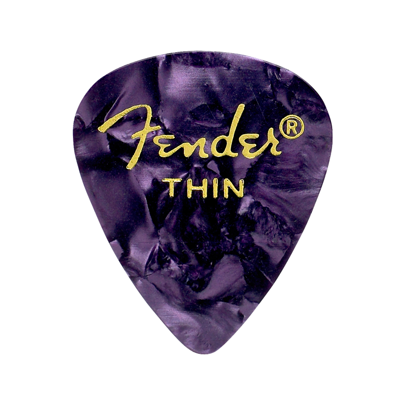 Fender Premium Celluloid 351 Shape Picks, Thin, Purple Moto, 12-Pack - 1 Fender Premium Celluloid 351 Shape Picks, Thin, Purple Moto, 12-Pack - 1