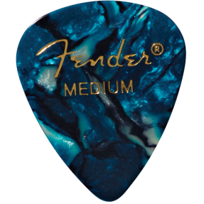 Fender Premium Celluloid 351 Shape Picks, Medium, Ocean Turquoise, 12-Pack - 1