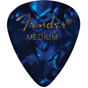 Fender Premium Celluloid 351 Shape Picks, Medium, Blue Moto, 12-Pack - 1