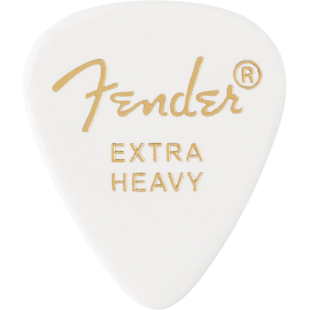 Fender 351 Shape Premium Picks, Extra Heavy, White, 12 Count - 1