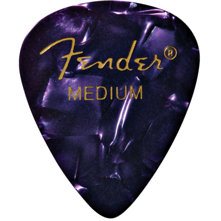 Fender Premium Celluloid 351 Shape Picks, Medium, Purple Moto, 12-Pack - 1