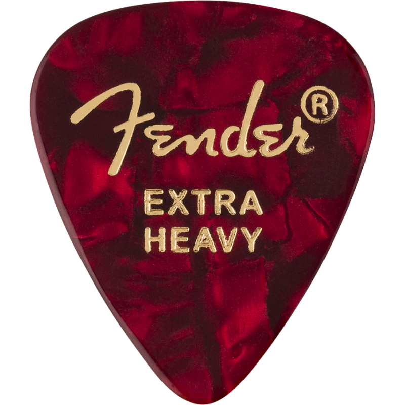 Fender 351 Shape Premium Picks, Extra Heavy, Red Moto, 12 Count - 1 Fender 351 Shape Premium Picks, Extra Heavy, Red Moto, 12 Count - 1