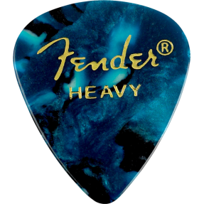 Fender Premium Celluloid 351 Shape Picks, Heavy, Ocean Turquoise, 12-Pack - 1