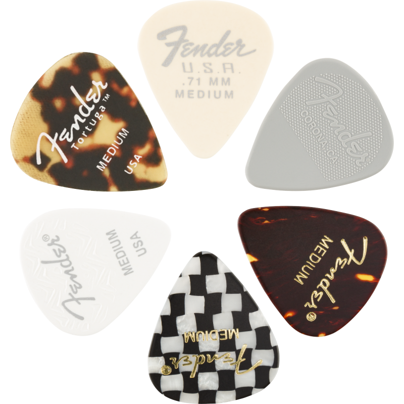 Fender 351 Shape, Material Medley, Medium, (6) - 1 Fender 351 Shape, Material Medley, Medium, (6) - 1