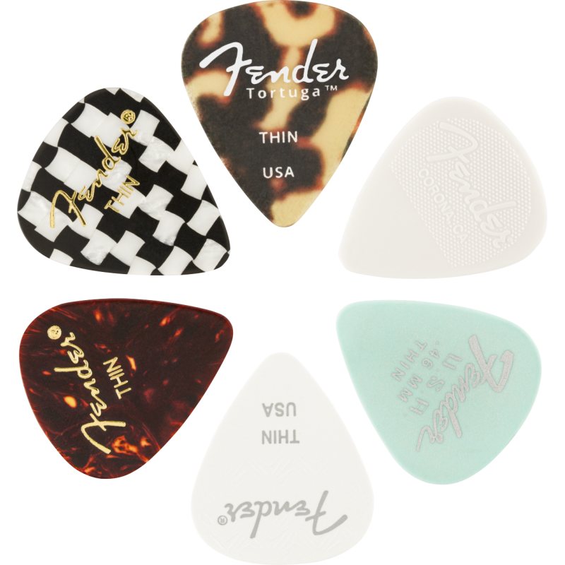 Fender 351 Shape, Material Medley, Thin, (6) - 1 Fender 351 Shape, Material Medley, Thin, (6) - 1