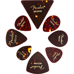 Fender All Shapes, Celluloid Medley, Tortoise Shell, Medium, (8) - 1