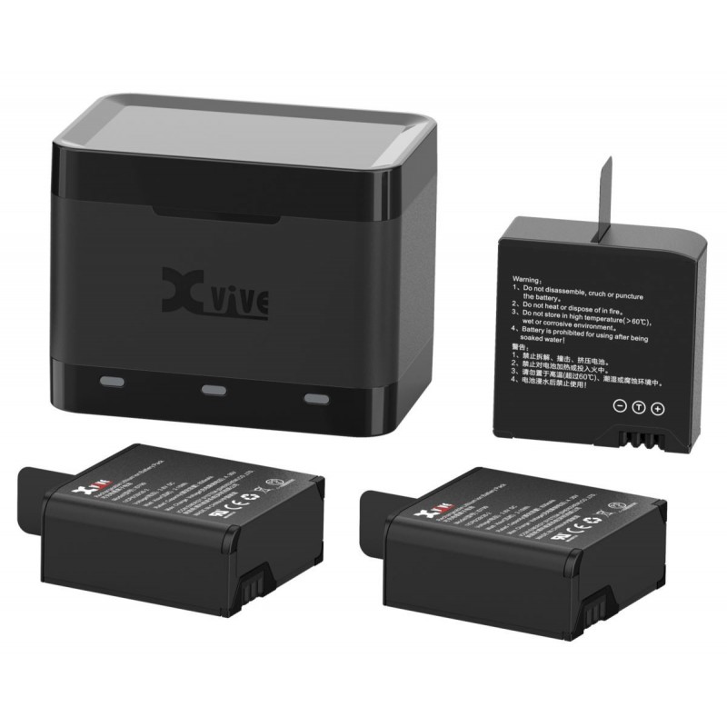 XVive U5C Battery Charger Case with 3x Rechargeable Li-Ion Batteries - 4