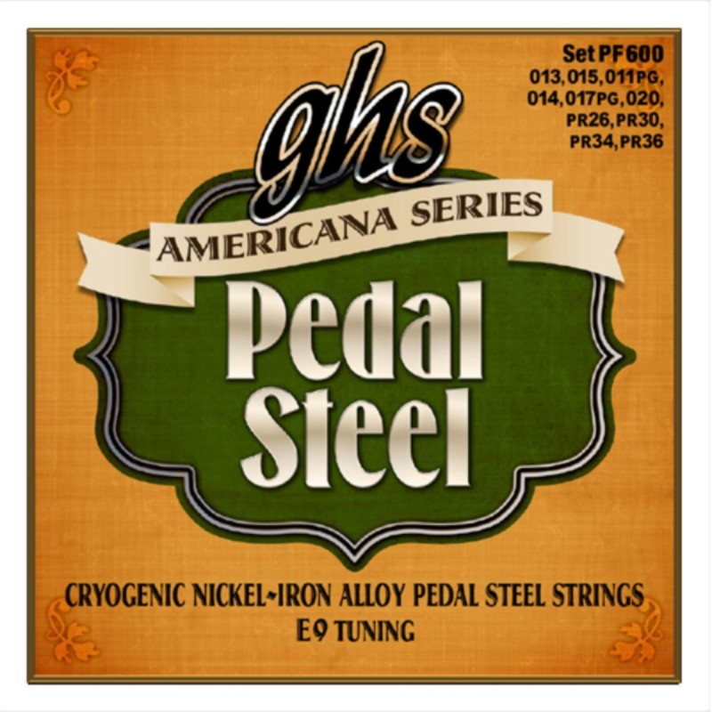 GHS Americana Series - PF600 - Pedal Steel Guitar String Set, 10-Strings, E9 Tuning, .012-.036 - 1