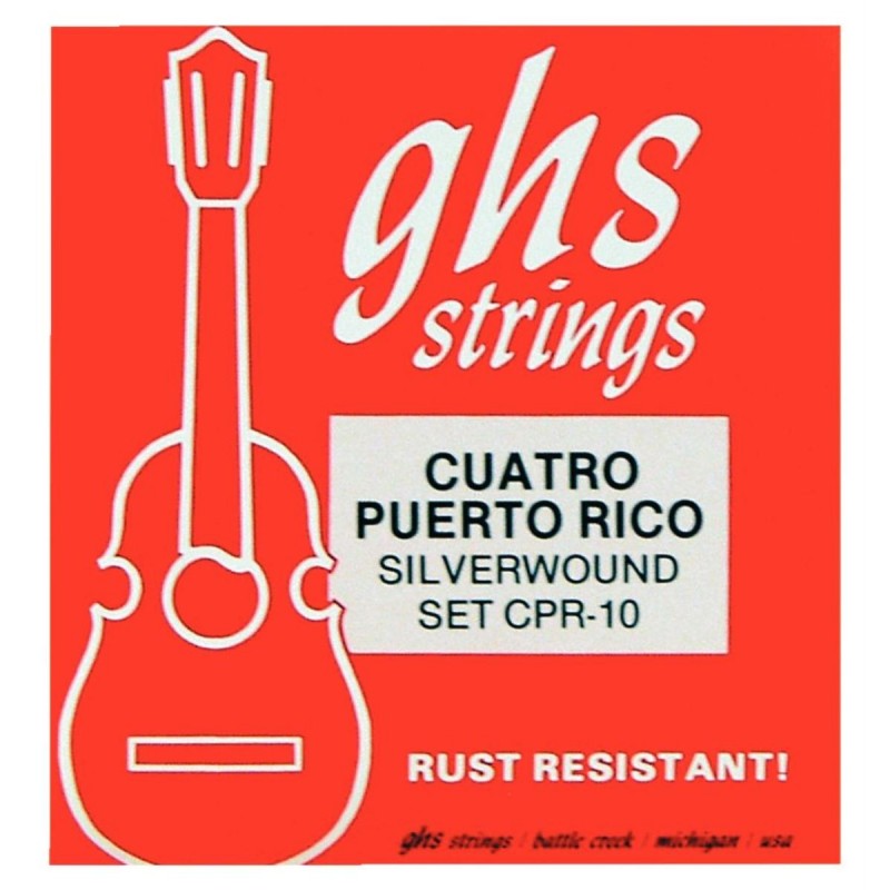 GHS Cuatro String Set, Ball End, 10-String, Silver Wound, .011-.041 - 1 GHS Cuatro String Set, Ball End, 10-String, Silver Wound, .011-.041 - 1