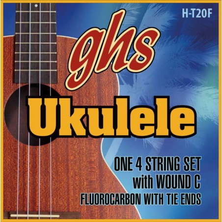 GHS Ukulele Fluorocarbon Tie Ends - H-T20F - Ukulele String Set, Tenor, Fingerstlye - 1