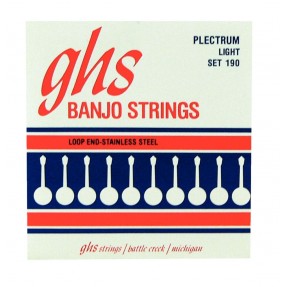 GHS 160  - Banjo String Set, 4-String, Loop End, Light, .011-.026, for Plectrum Playing - 1