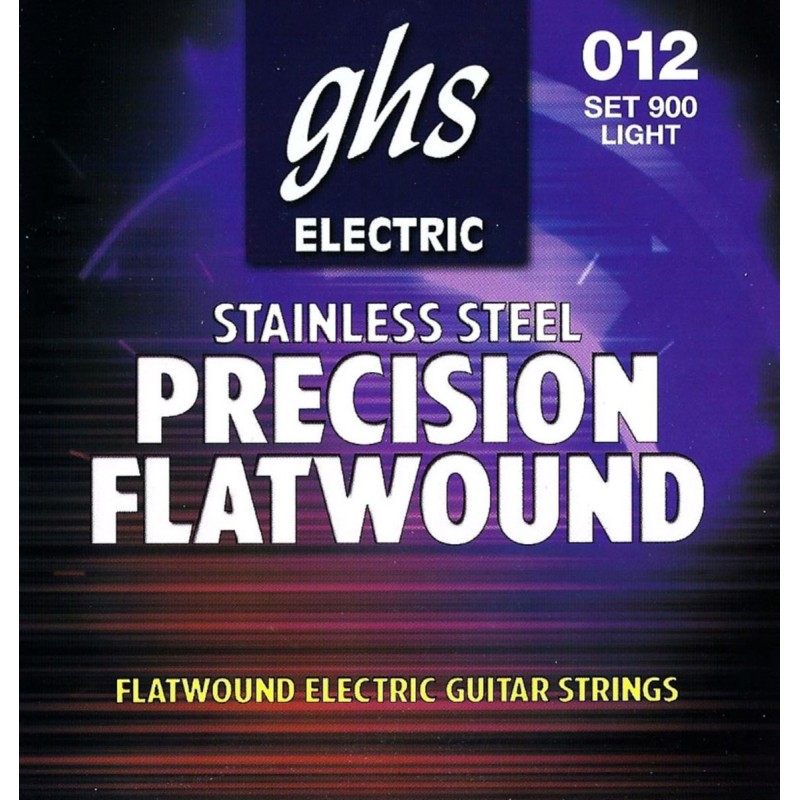 GHS Precison Flatwound - 900 - Electric Guitar String Set, Ultra Light, .012-.050 - 1 GHS Precison Flatwound - 900 - Electric Guitar String Set, Ultra Light, .012-.050 - 1