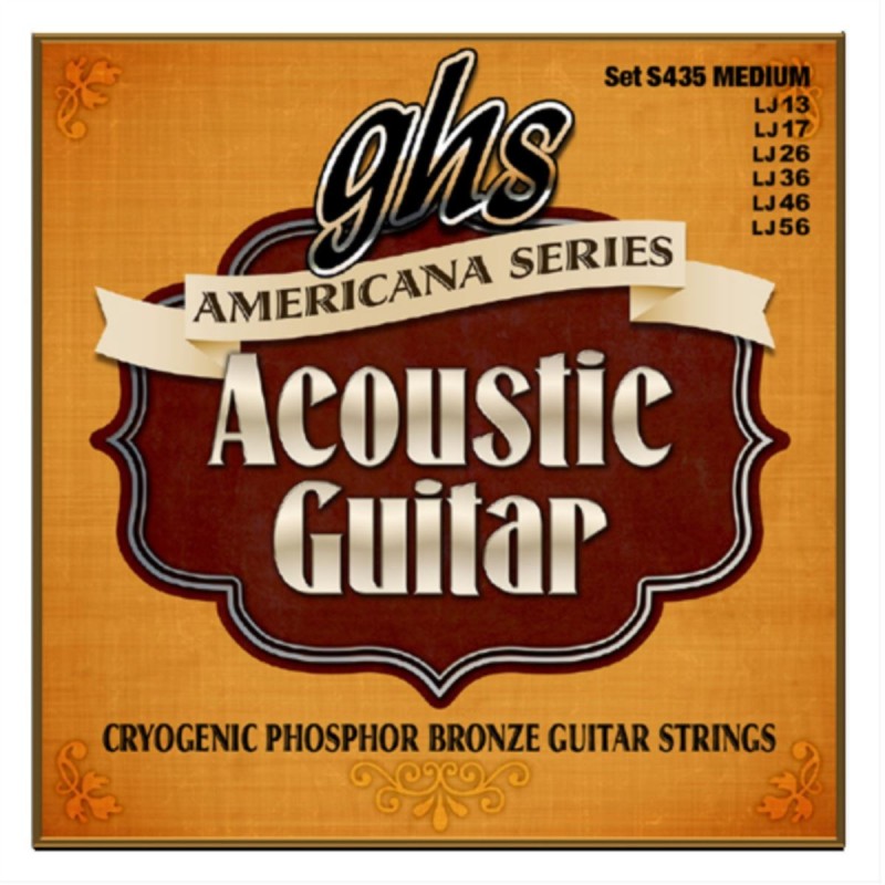 GHS Americana Series - S435 - Acoustic Guitar String Set, Phosphor Bronze, Light, .013-.056 - 1