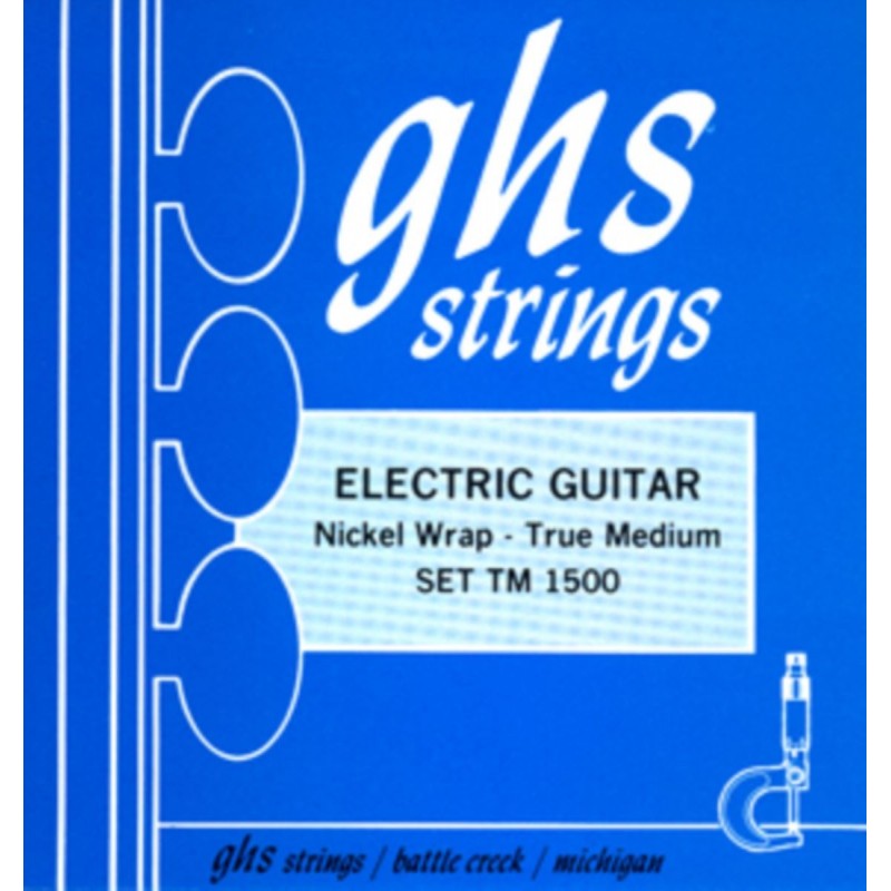 GHS Nickel Rockers Wound 3rd - TM1500 - Electric Guitar String Set, True Medium, .013-.056 - 1 GHS Nickel Rockers Wound 3rd - TM1500 - Electric Guitar String Set, True Medium, .013-.056 - 1