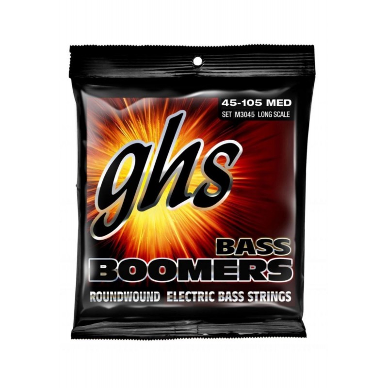 GHS Bass Boomers - Bass String Set, 4-String, Medium, .045-.100, Medium Scale - 1 GHS Bass Boomers - Bass String Set, 4-String, Medium, .045-.100, Medium Scale - 1