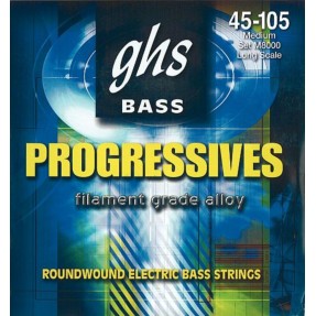 GHS Progressives - M8000 - Bass String Set, 4-String, Medium, .045-.105 - 1