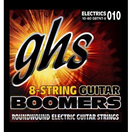 GHS Guitar Boomers  - GB8TNT - Electric Guitar String Set, 8-String, Thin and Thick, .010/080 - 1