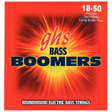 GHS Bass Boomers - P3045 - Bass String Set, 4-String, Piccolo, .018-.050, Extra Long Scale - 1