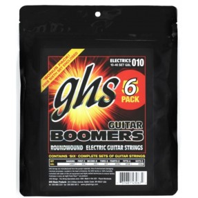 GHS Guitar Boomers - GBL - Electric Guitar String Set, Light, .010-.046, 6-Pack - 1