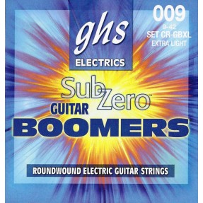 GHS Sub Zero Boomers - CR-GBXLElectric Guitar String Set, Extra Light, .009-.042 - 1
