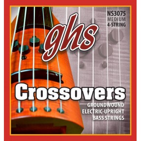 GHS Crossovers - NS3075 - Electric Upright Bass String Set, 4-String, Regular, .047-.104 - 1